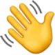Waving hand emoji