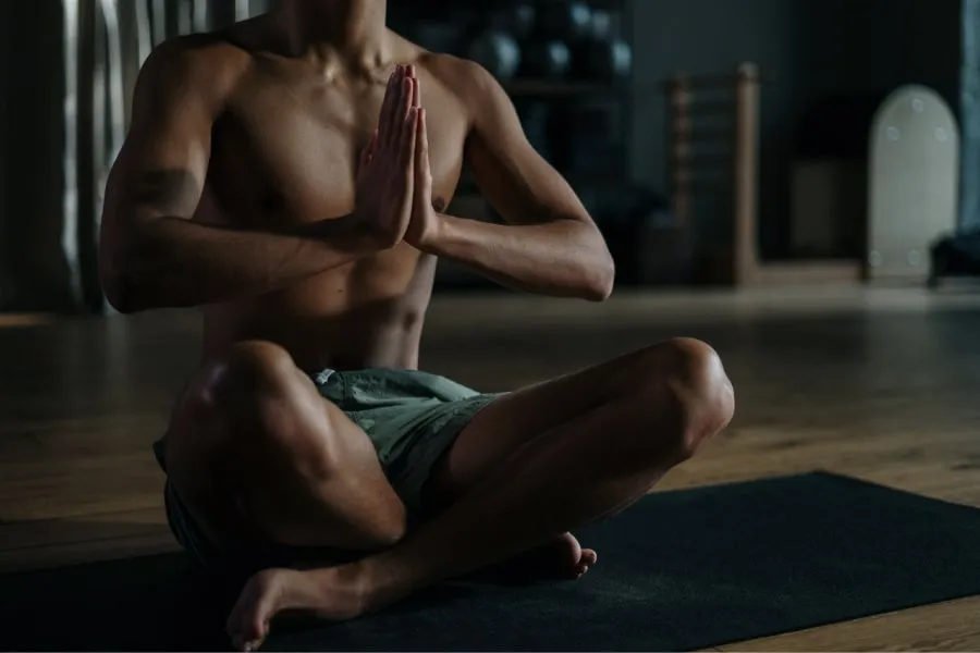 A man meditating