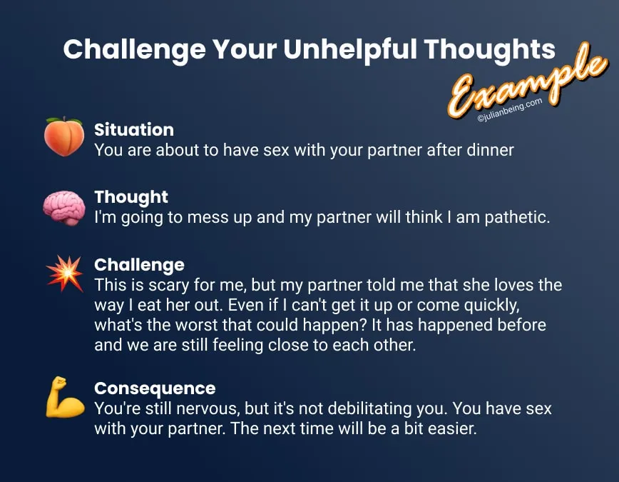 Example of how to break through unhelpful thoughts when anxiety comes up